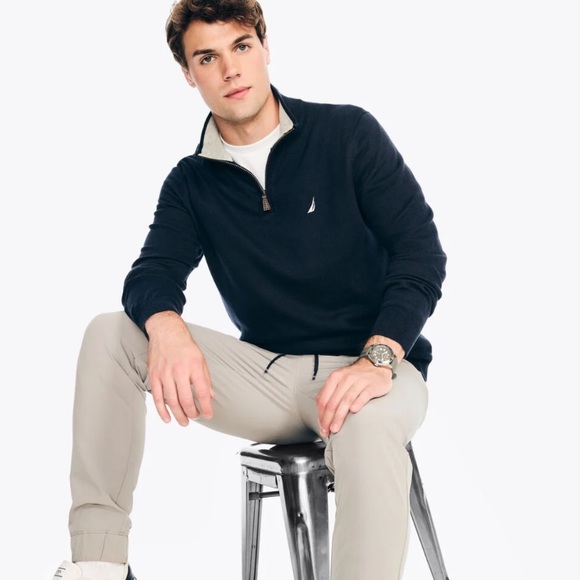 Like New | Nautica Navtech Quarter 1/4-Zip Mock Neck Pullover Sweater - Picture 12 of 13
